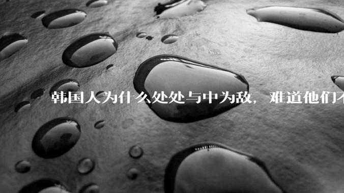 韩国人为什么处处与中为敌，难道他们不知道自己是芝麻小的小国吗？