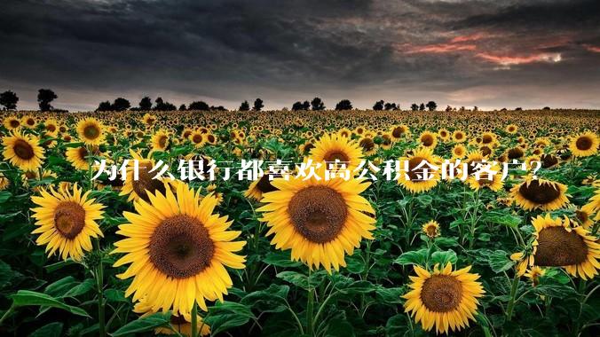 为什么银行都喜欢高公积金的客户？